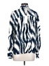 Maison d' Amelie 100% Polyester Zebra Print White Blue Long Sleeve Blouse Size S - photo 2