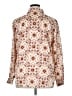 Ann Taylor 100% Polyester Print Ivory Long Sleeve Blouse Size XL - photo 2