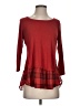 Chenault Red 3/4 Sleeve Top Size S - photo 1