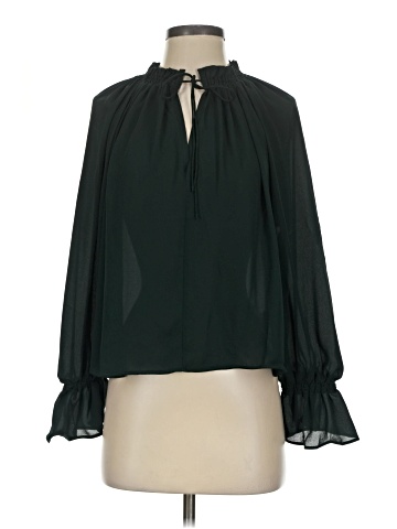 Madewell Long-Sleeve Tie-Neck Top (view 1)