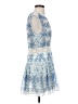 BCBGMAXAZRIA 100% Polyester Paisley Blue Cocktail Dress Size 2 - photo 4