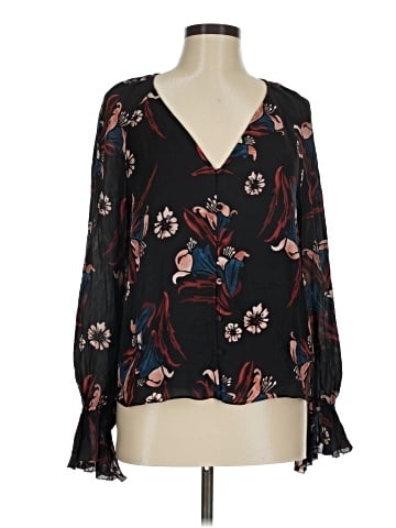 Joie Long Sleeve Silk Top (view 1)