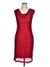 Connected Apparel 100% Polyester Tweed Red Cocktail Dress Size 10 - photo 1