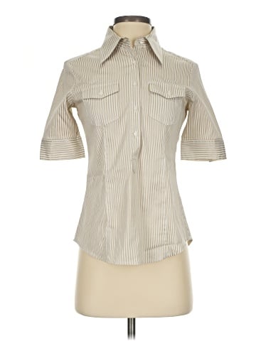 New York & Company 3/4 Sleeve Button-Down Shirt (view 1)