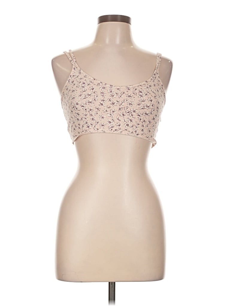 Pre-owned Kimchi Blue Tank Top Tan Strapless Neckline Tops