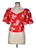 Express 100% Polyester Red Short Sleeve Blouse Size M - photo 1