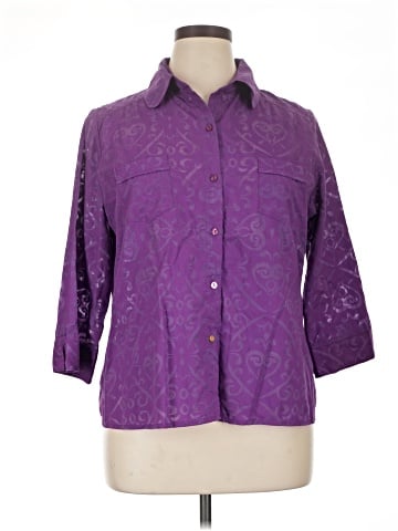 Allison Daley 3/4 Sleeve Button-Down Shirt (view 1)