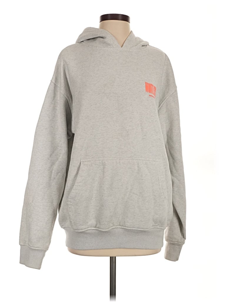 Pre-owned White Fox Pullover Hoodie In Gray