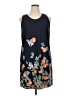 Ann Taylor Print Blue Casual Dress Size XL - photo 1