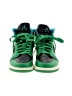 Air Jordan Color Block Green 1 Mid Sneakers Size 8 - photo 2
