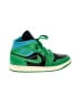 Air Jordan Color Block Green 1 Mid Sneakers Size 8 - photo 1
