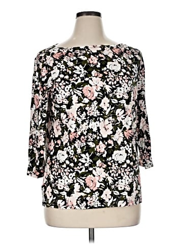 Ann Taylor Factory 3/4 Sleeve T-Shirt (view 1)