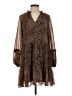 1.State 100% Polyester Animal Print Brown Casual Dress Size S - photo 1