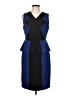 BCBGMAXAZRIA Color Block Blue Cocktail Dress Size 12 - photo 1