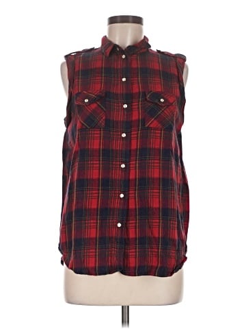 Topshop Sleeveless Button-Down Shirt (view 1)