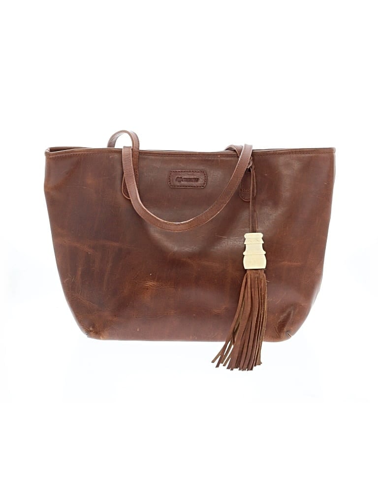 Pre-owned Assorted Brands Leather Tote Bag In Brown