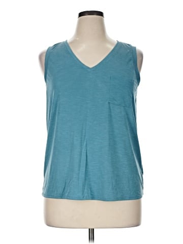 Green Envelope Sleeveless T-Shirt (view 1)
