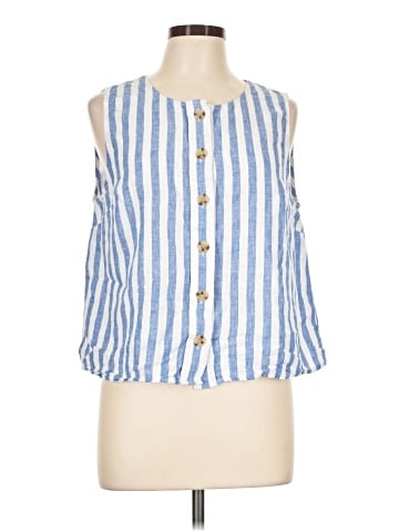 J.Crew Factory Store Sleeveless Button-Down Shirt (view 1)
