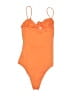 Tic : Toc Solid Orange One Piece Swimsuit Size M - photo 2