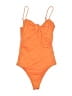 Tic : Toc Solid Orange One Piece Swimsuit Size M - photo 1
