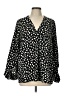 Entro 100% Polyester Black Long Sleeve Blouse Size L - photo 1