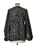 Entro 100% Polyester Black Long Sleeve Blouse Size L - photo 2
