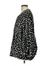 Entro 100% Polyester Black Long Sleeve Blouse Size L - photo 5
