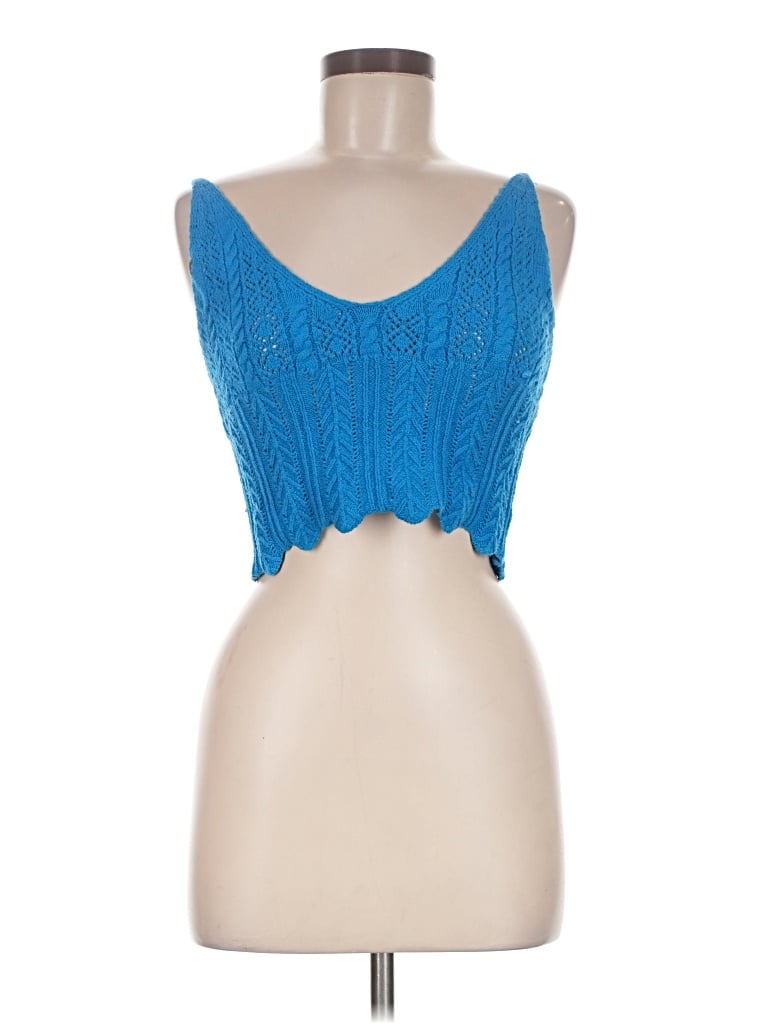 Pre-owned Cider Sleeveless Top Blue Sweetheart Neckline Tops