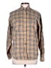 Burberry 100% Cotton Brown Nova Check Button-Down Shirt Size 8 - photo 1