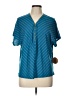Parallel Skies Blue Short Sleeve Henley Size L - photo 1
