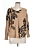 Chico's Floral Tan Pullover Sweater Size L - photo 1