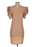 Unbranded Solid Tan Casual Dress Size S - photo 2