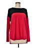 Adrienne Vittadini Color Block Red Long Sleeve Top Size M - photo 1