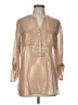 Apt. 9 Metallic Tan 3/4 Sleeve Blouse Size L - photo 1
