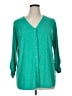 Susan Graver Green 3/4 Sleeve Blouse Size XL - photo 1