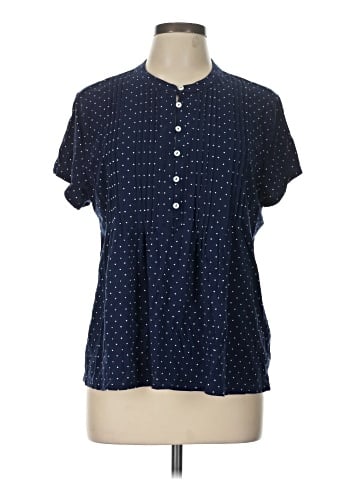 Lands' End Short Sleeve Henley (view 1)
