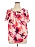 Apt. 9 Pink Short Sleeve Blouse Size 0X - photo 1