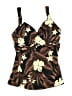Lands' End Tropical Brown Swimsuit Top Size 8 - photo 1