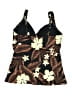 Lands' End Tropical Brown Swimsuit Top Size 8 - photo 2