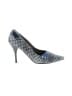 Naughty Monkey Houndstooth Gray Blue Heels Size 7 1/2 - photo 1
