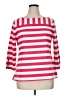 Talbots Outlet Stripes Pink 3/4 Sleeve Top Size XL - photo 1