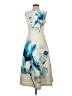 Halston Graphic Ivory Cocktail Dress Size 2 - photo 1