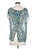 Trouve 100% Polyester Teal Short Sleeve Blouse Size S - photo 2