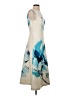 Halston Graphic Ivory Cocktail Dress Size 2 - photo 4