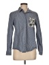 Thakoon Stripes Gray Long Sleeve Button-Down Shirt Size L - photo 1