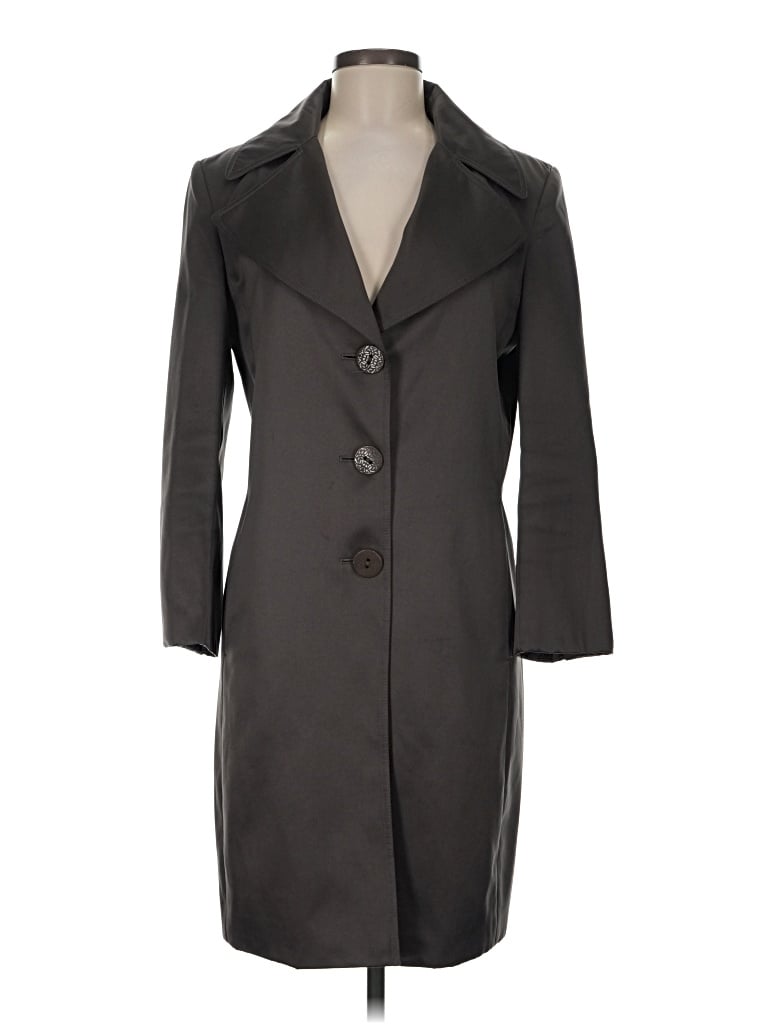 Pre-owned Tahari Trenchcoat In Gray