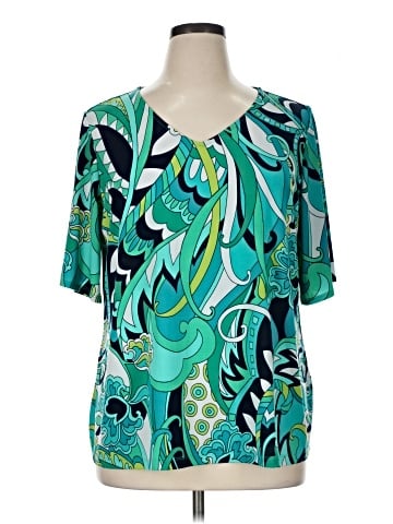 Susan Graver Short Sleeve Blouse (view 1)