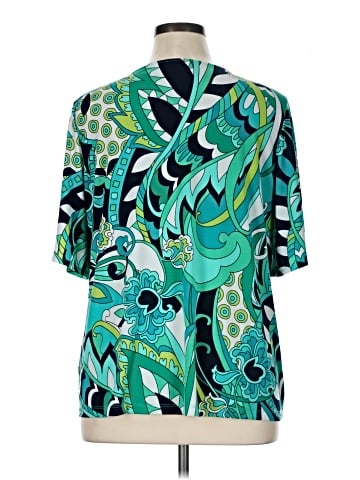 Susan Graver Short Sleeve Blouse (view 2)