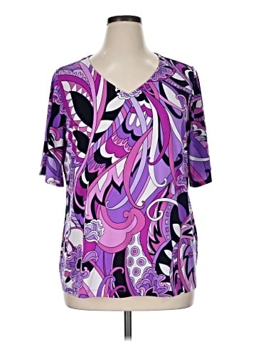 Susan Graver Short Sleeve Blouse (view 1)