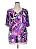 Susan Graver Purple Short Sleeve Blouse Size 1X - photo 1